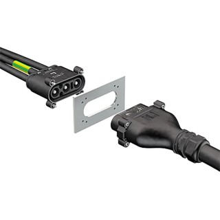 Staubli Industrial Circular Connector, 3 Contacts, Flange Mount, 8 mm, Plug Male, IP67, RobiFix Series 30.4039