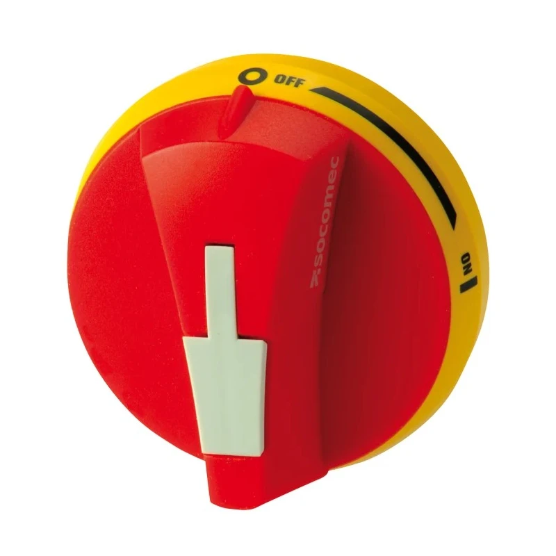 Socomec Yellow, Red 45 mm Rotary Handle SIRCO Series 147B5111
