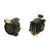 RS PRO Surface XLR Connector, Female, 90° Orientation, 3 Contacts, 250V AC, 5A, Gold Plating 188-0118