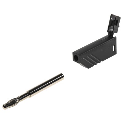 Hirschmann Test & Measurement Black Male Banana Plug 4 mm Connector Screw Termination 60V dc 16A Nickel Plating 934100100-