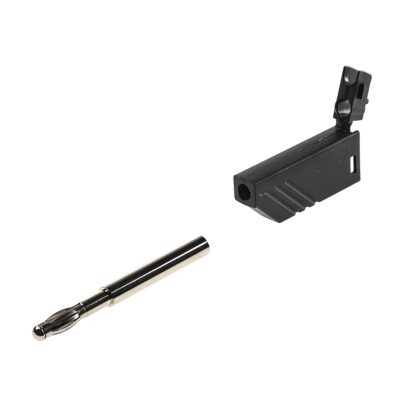 Hirschmann Test & Measurement Black Male Banana Plug 4 mm Connector Screw Termination 60V dc 16A Nickel Plating 934100100-