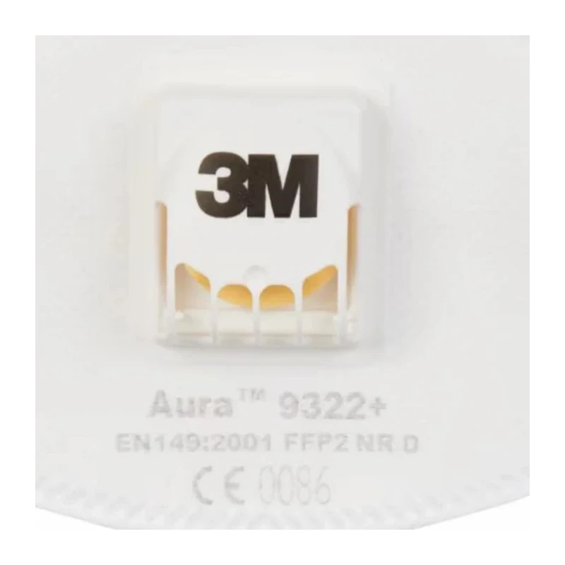3M Aura™ 9300+ Series FFP2 Disposable Respirator Flat Fold 10 Per Pack FFP2