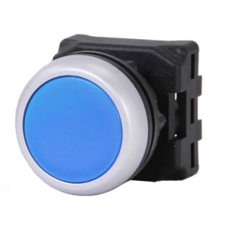 RS PRO Blue Spring Return Push Button Head, 22 mm Cutout, Round Plastic, IP65, Model 188-1122