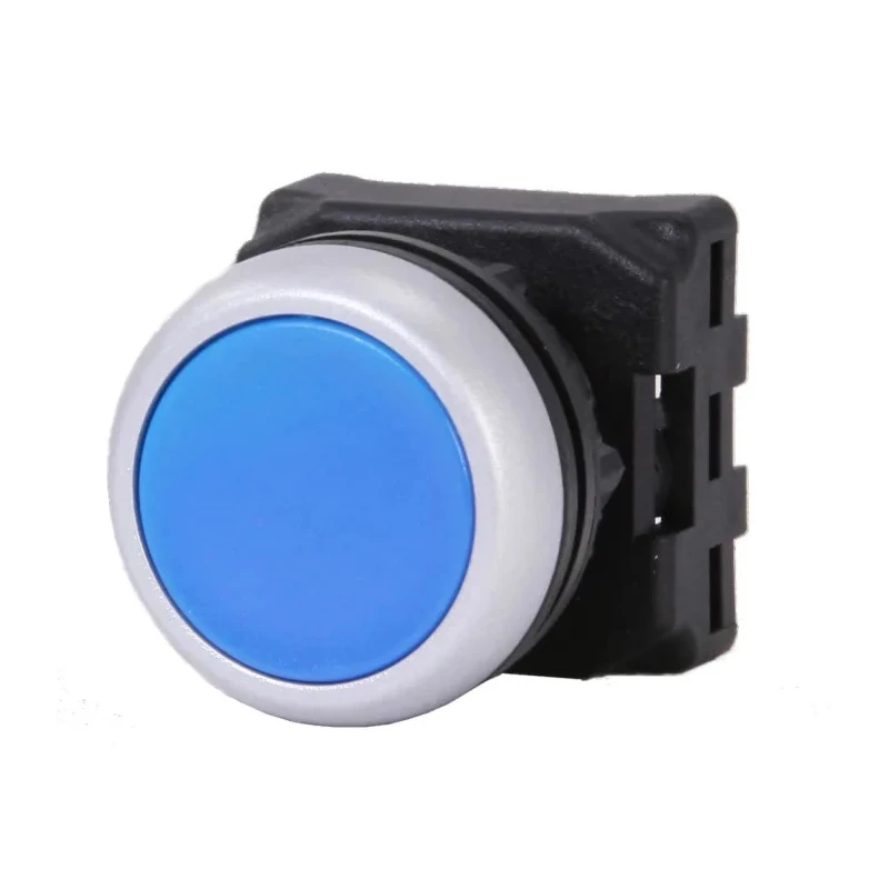 RS PRO Blue Spring Return Push Button Head, 22 mm Cutout, Round Plastic, IP65, Model 188-1122