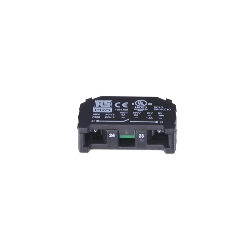 RS PRO Contact Block Single Pole Normally Open Screw Terminal for Modular Plastic Push Button Series 188-1168