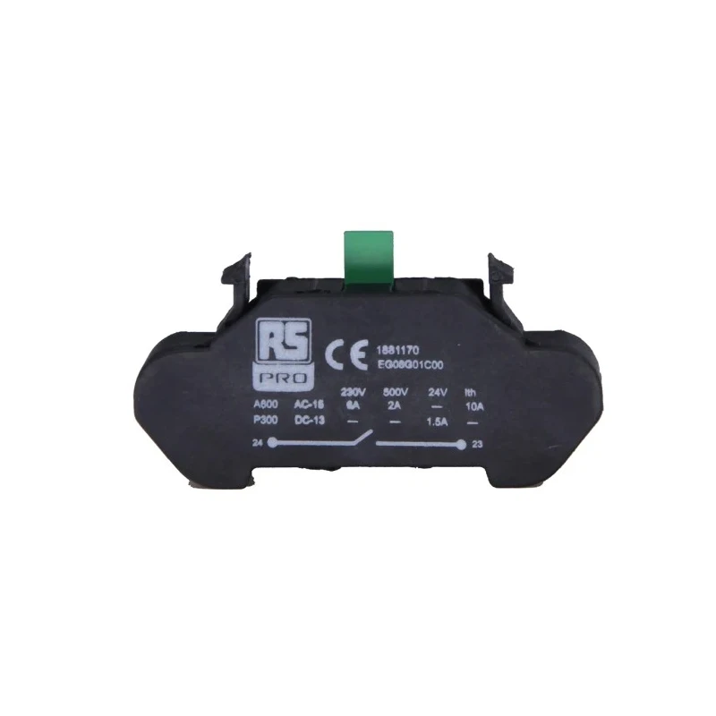 RS PRO Contact Block SPNO Spring Terminal 188-1170