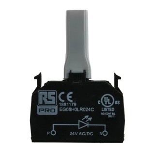 RS PRO 24 V AC/DC Red LED Light Block 188-1179