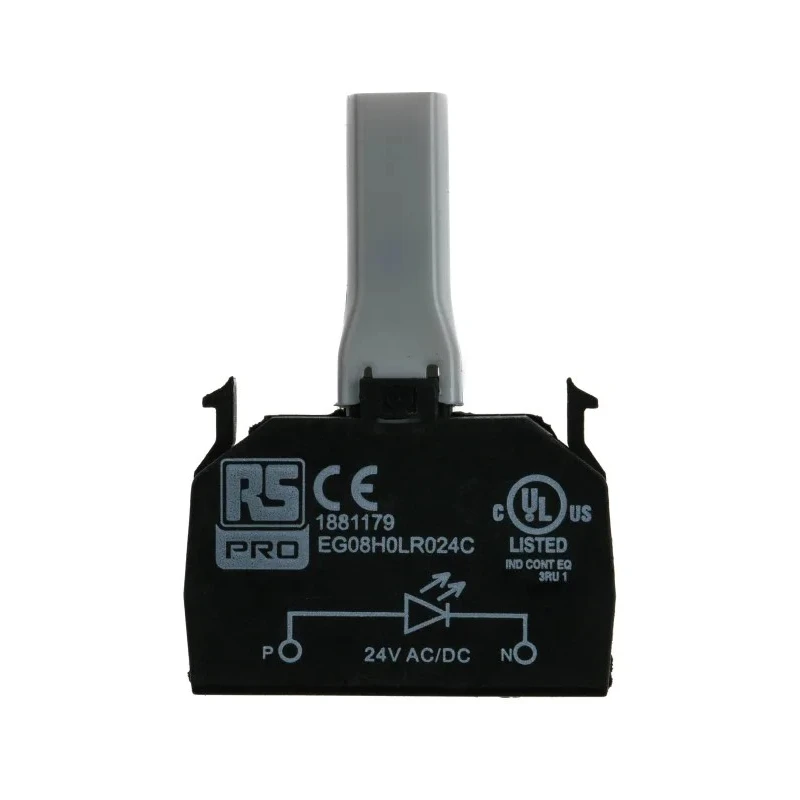 RS PRO 24 V AC/DC Red LED Light Block 188-1179