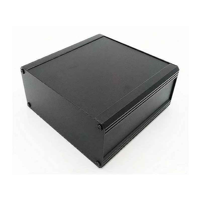 RS PRO Black Black Lid Extruded Aluminium Heat Sink Case IP40 175 mm x 200 mm x 100 mm 188-1279