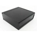 RS PRO Black Black Lid Extruded Aluminium Heat Sink Case, IP40, 175 mm x 300 mm x 100 mm 188-1280
