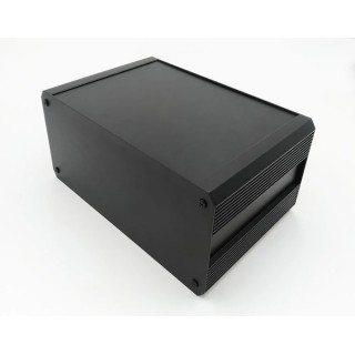 RS PRO Black Black Lid Extruded Aluminium Heat Sink Case IP40 175mm x 200mm x 300mm 188-1286