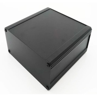 RS PRO Black Black Lid Extruded Aluminium Heat Sink Case IP40 175 mm x 200 mm x 200 mm 188-1283