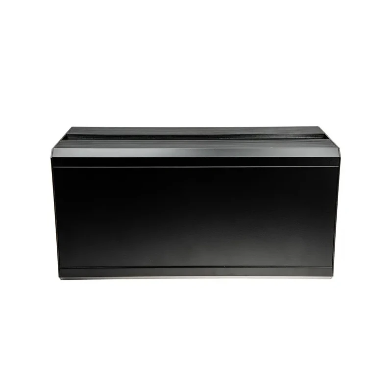 RS PRO Black Black Lid Extruded Aluminium Heat Sink Case IP40 175 mm x 400 mm x 200 mm 188-1285