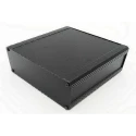 RS PRO Black Lid Extruded Aluminium Heat Sink Case IP40 175 mm x 400 mm x 100 mm 188-1281