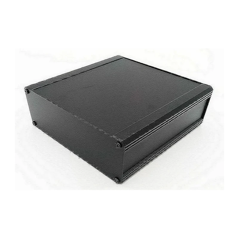 RS PRO Black Lid Extruded Aluminium Heat Sink Case IP40 175 mm x 400 mm x 100 mm 188-1281