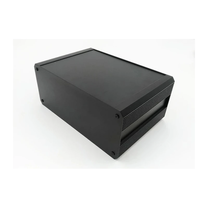 RS PRO Black Black Lid Extruded Aluminium Heat Sink Case IP40 175mm x 400mm x 300mm 188-1288