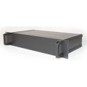 RS PRO 2U 19 in Rack Mount Case Extruded Aluminium Black IP30 245mm x 425mm x 84mm 188-1316