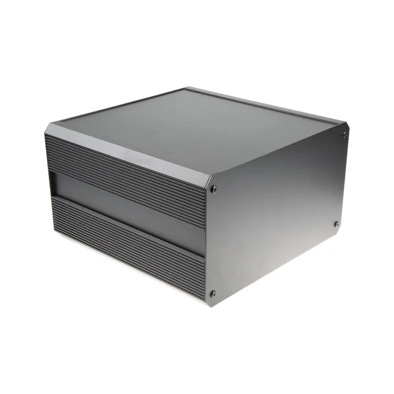 RS PRO Black Black Lid Extruded Aluminium Heat Sink Case IP40 175 mm x 300 mm x 300 mm 188-1287