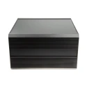 RS PRO Black Black Lid Extruded Aluminium Heat Sink Case IP40 175 mm x 300 mm x 300 mm 188-1287