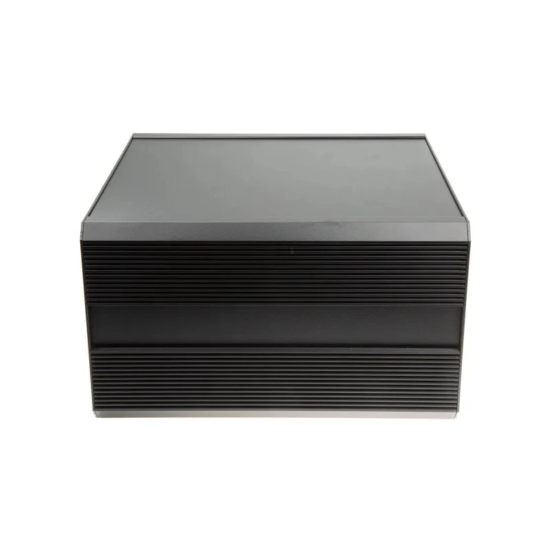 RS PRO Black Black Lid Extruded Aluminium Heat Sink Case IP40 175 mm x 300 mm x 300 mm 188-1287