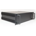 RS PRO 4U 19 Inch Rack Mount Case Aluminium Heat Sink Enclosure Black 335 mm Depth 425 mm Width 173 mm Height 188-1321