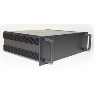 RS PRO 4U 19 Inch Rack Mount Case Aluminium Heat Sink Enclosure Black 335 mm Depth 425 mm Width 173 mm Height 188-1321