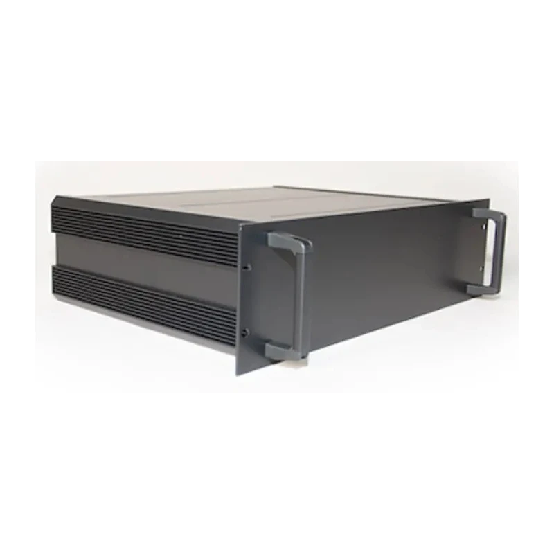 RS PRO 4U 19 Inch Rack Mount Case Aluminium Heat Sink Enclosure Black 335 mm Depth 425 mm Width 173 mm Height 188-1321