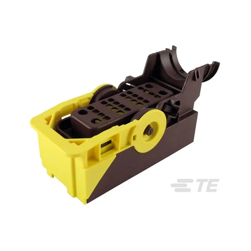 TE Connectivity AMPSEAL Automotive Connector Male Brown Panel Mount 28 Way Crimp Termination 2138839-2