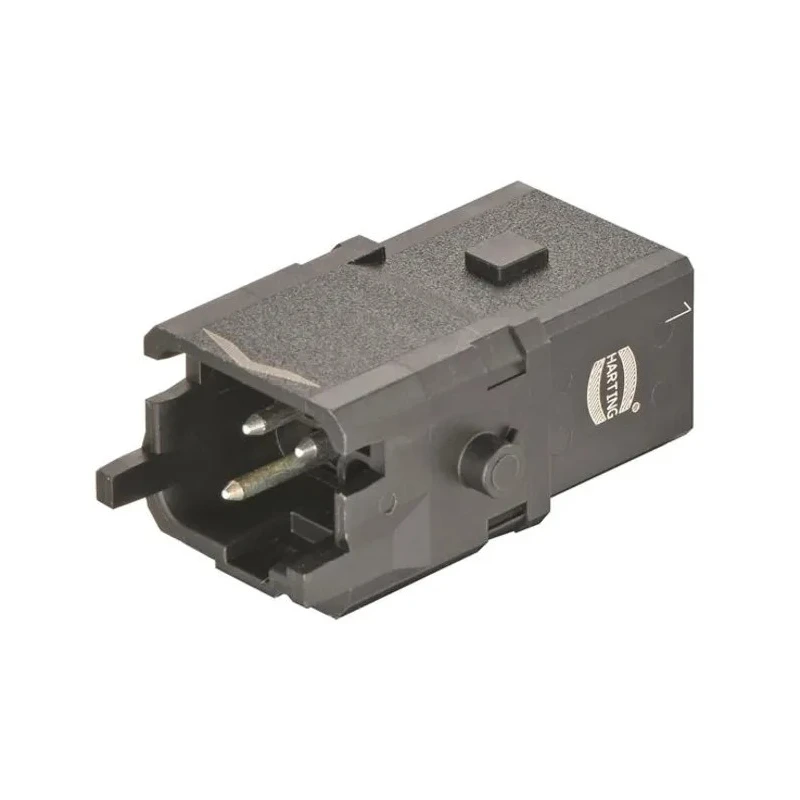 HARTING Heavy Duty Power Connector Insert, 10A Current Rating, Han 1A Series Male Type, 2 Contacts, Screw Mount 09100022606