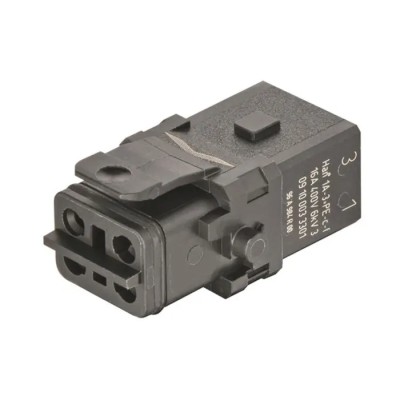 HARTING Heavy Duty Power Connector Insert 16A 400V 3P+E Han 1A Series Female 3 Contacts 09100033301