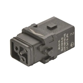 HARTING Heavy Duty Power Connector Insert, 10A Current Rating, Han 1A Series Female, 3 Contacts, Screw Mount 09100032706
