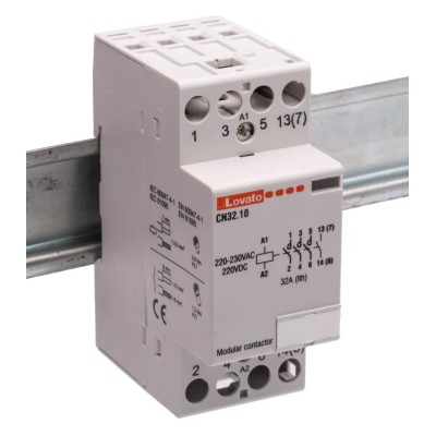 Lovato Electric 4-Pole Motor Control Contactor 32A 110V AC Contact, 220V AC Coil CN3210220