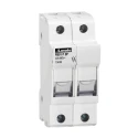 Lovato Electric 32A 690V AC Rail Mount Fuse Holder for 10 x 38 mm Fuse, 2-Pole, Model FB01F2P