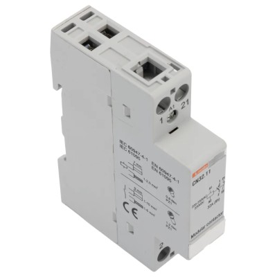 Lovato Electric CN Contactor with 220V AC Coil Voltage, 1-Pole, 32 A Contact Current, 1 NO/1 NC Auxiliary Contact CN3211220