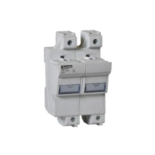 Lovato Electric 100A Base Mount Fuse Holder, 2P-Pole for 22 x 58 mm, 690V ac FB03A2P