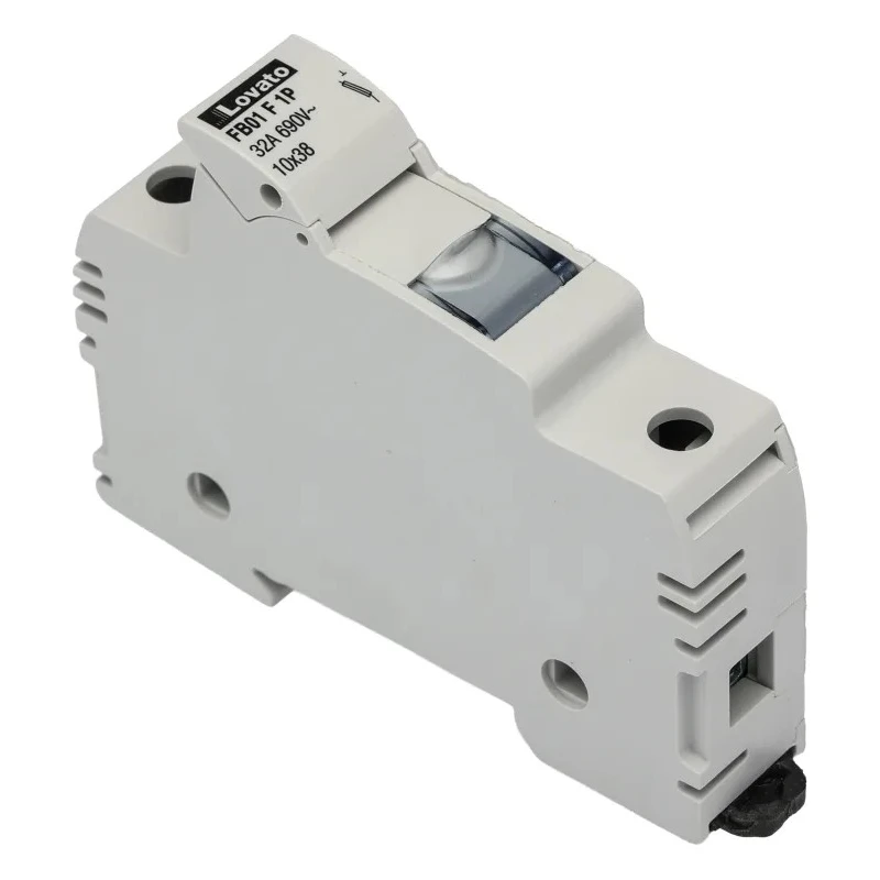 Lovato Electric 32A Rail Mount Fuse Holder for 10 x 38 mm Fuse Size, 1P-Pole, 690V ac FB01F1P