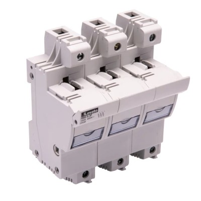 Lovato Electric 100A Base Mount Fuse Holder 3-Pole for 22 x 58 mm Fuse Size 690V AC FB03A3P