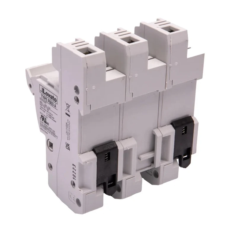 Lovato Electric 100A Base Mount Fuse Holder 3-Pole for 22 x 58 mm Fuse Size 690V AC FB03A3P