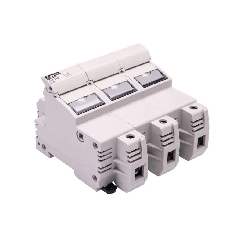 Lovato Electric 100A Base Mount Fuse Holder 3-Pole for 22 x 58 mm Fuse Size 690V AC FB03A3P