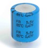 KEMET 0.1 F Electric Double Layer Supercapacitor 5.5V DC Radial Through Hole Mount FR0H104ZF