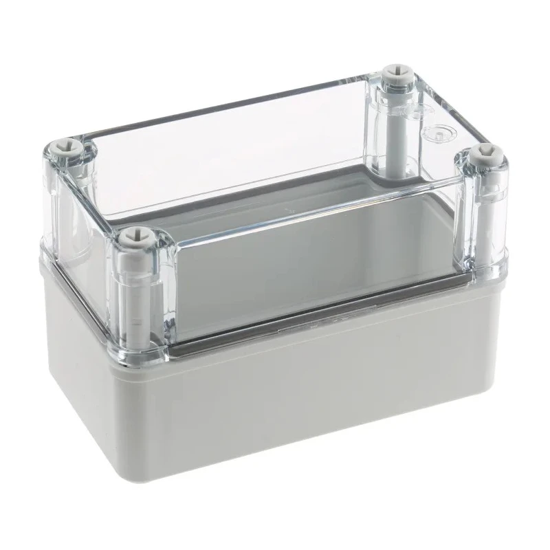 Fibox Piccolo Series Grey Transparent Lid Polycarbonate Enclosure, IP66, IP67, IK08, 85 mm x 140 mm x 80 mm 