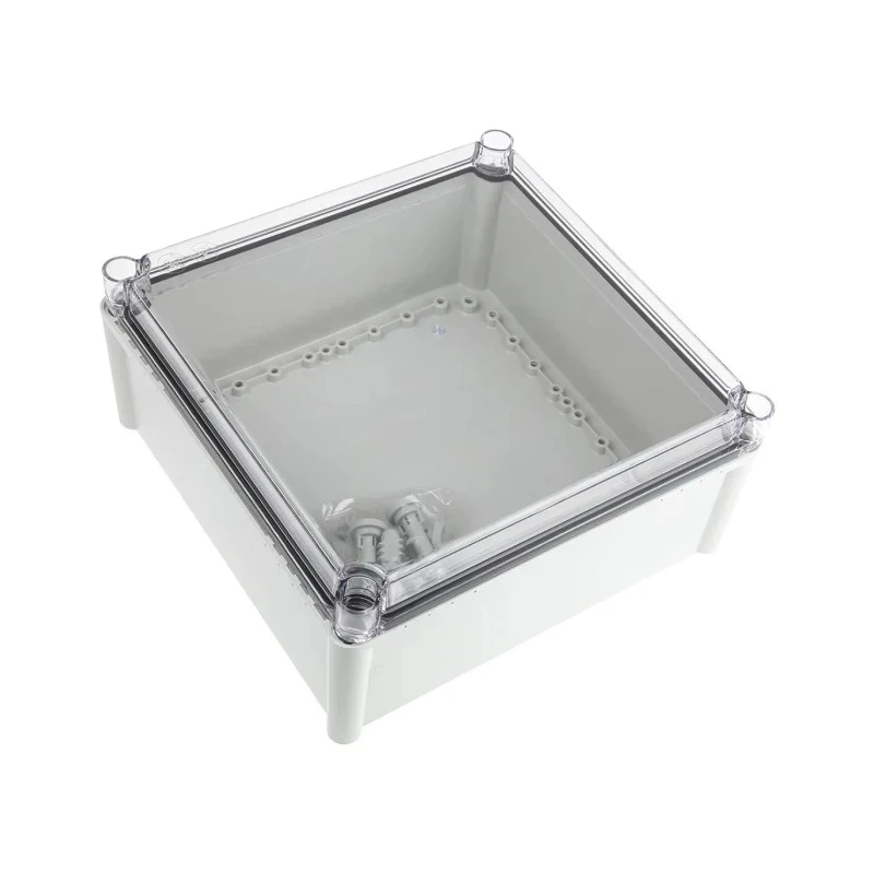 Fibox SOLID PC Series Grey Transparent Lid Polycarbonate Enclosure IP67 IK08 IK09 130 mm x 278 mm x 278 mm 