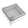 Fibox SOLID PC Series Grey Transparent Lid Polycarbonate Enclosure IP67 IK08 IK09 130 mm x 278 mm x 278 mm