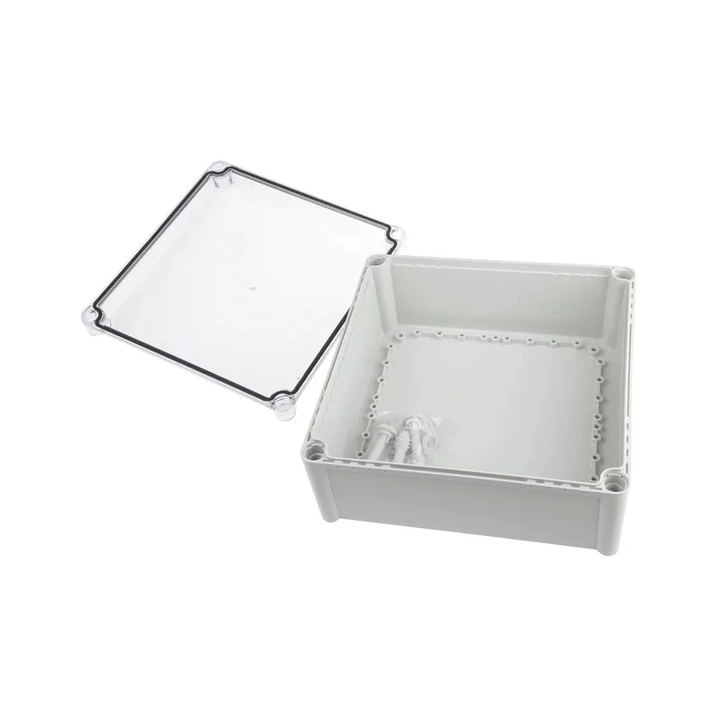 Fibox SOLID PC Series Grey Transparent Lid Polycarbonate Enclosure IP67 IK08 IK09 130 mm x 278 mm x 278 mm 