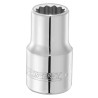 Expert by Facom 1/2 in Drive 24 mm Standard Bi-Hexagon Socket Chrome Vanadium Steel 40mm Overall Length E117067