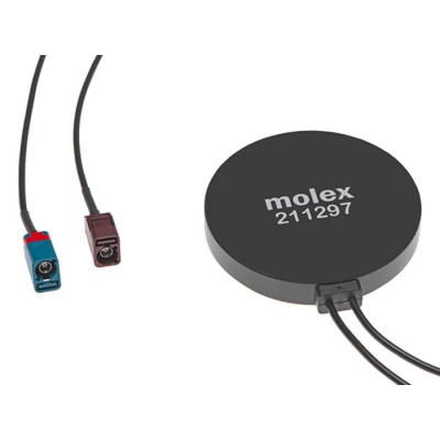 Molex Puck Omni-Directional Antenna 824-2690 MHz with FAKRA Connector 3m Lead 211297-3000