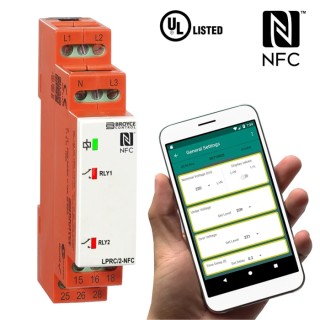 Broyce Control NFC Monitoring Relay 3 Phase SPDT DIN Rail 243V AC 540V AC LPRC/2-NFC
