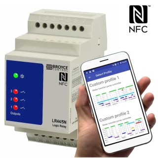 Broyce Control Monitoring Relay, 3 NO Contact Configuration, DIN Rail Mount, 85 to 265 V dc LR44/5N 100-230V AC/DC