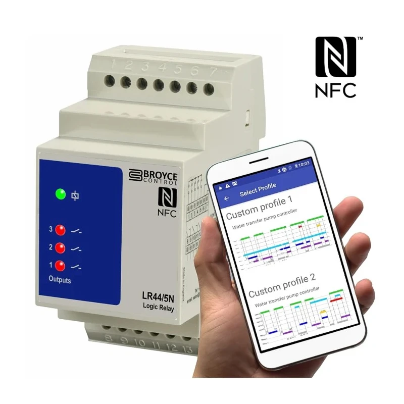 Broyce Control Monitoring Relay, 3 NO Contact Configuration, DIN Rail Mount, 85 to 265 V dc LR44/5N 100-230V AC/DC