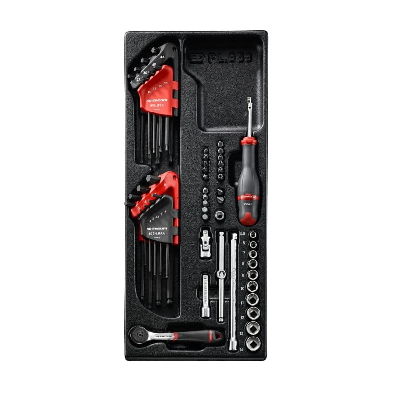 Facom 52-Piece 1/4 in Square Drive 6 Point Socket Set MOD.R161-46